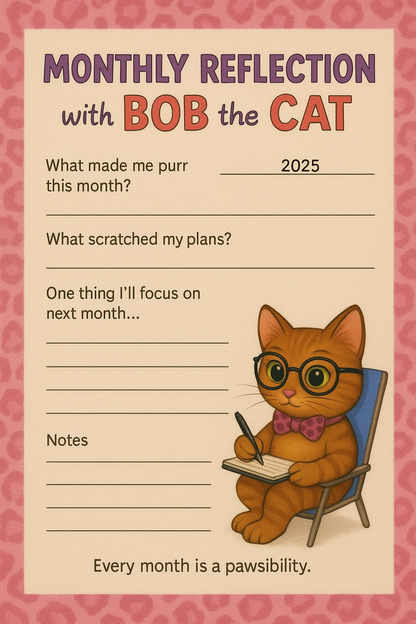 ✨ Bob the Cat Printable Planner Bundle | Self-Care, Pet Care, Business &amp; Study Organizers